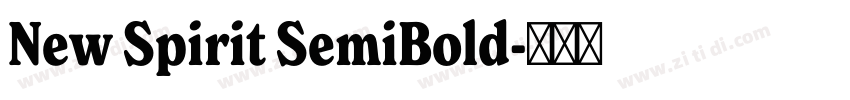New Spirit SemiBold字体转换